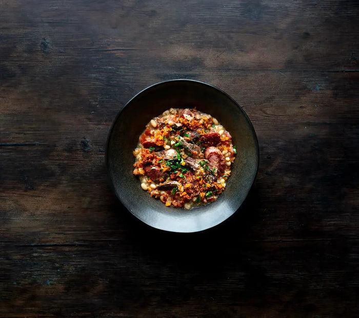 Toulouse Sausage & Duck Cassoulet with Nduja Crumb