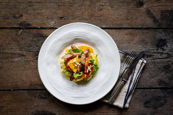 Toulouse Sausage & Provence Tomato Salad