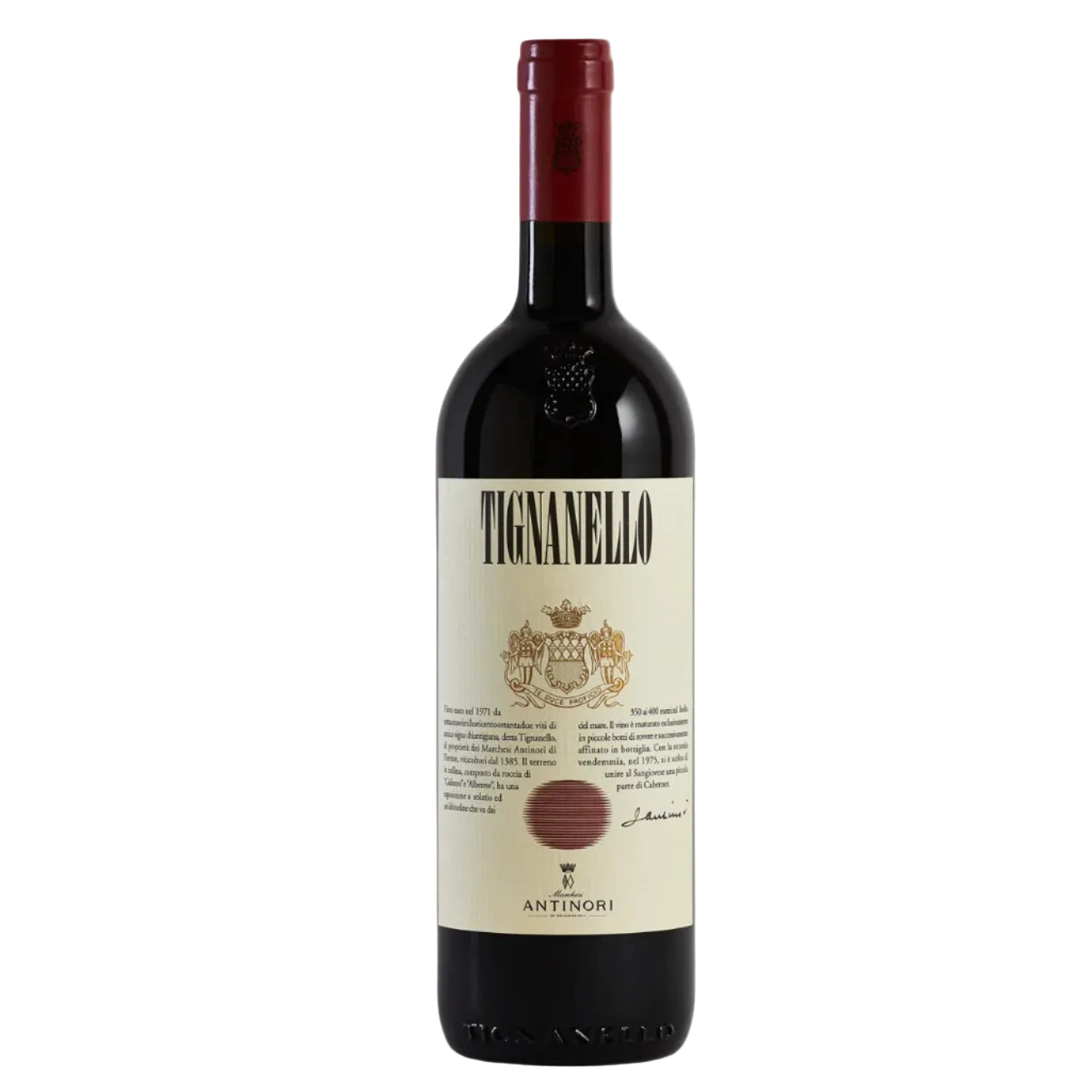 Tignanello Chianti Classico red wine bottle from Antinori, a premium Super Tuscan wine rated 95 points, featured by FINE & WILD.