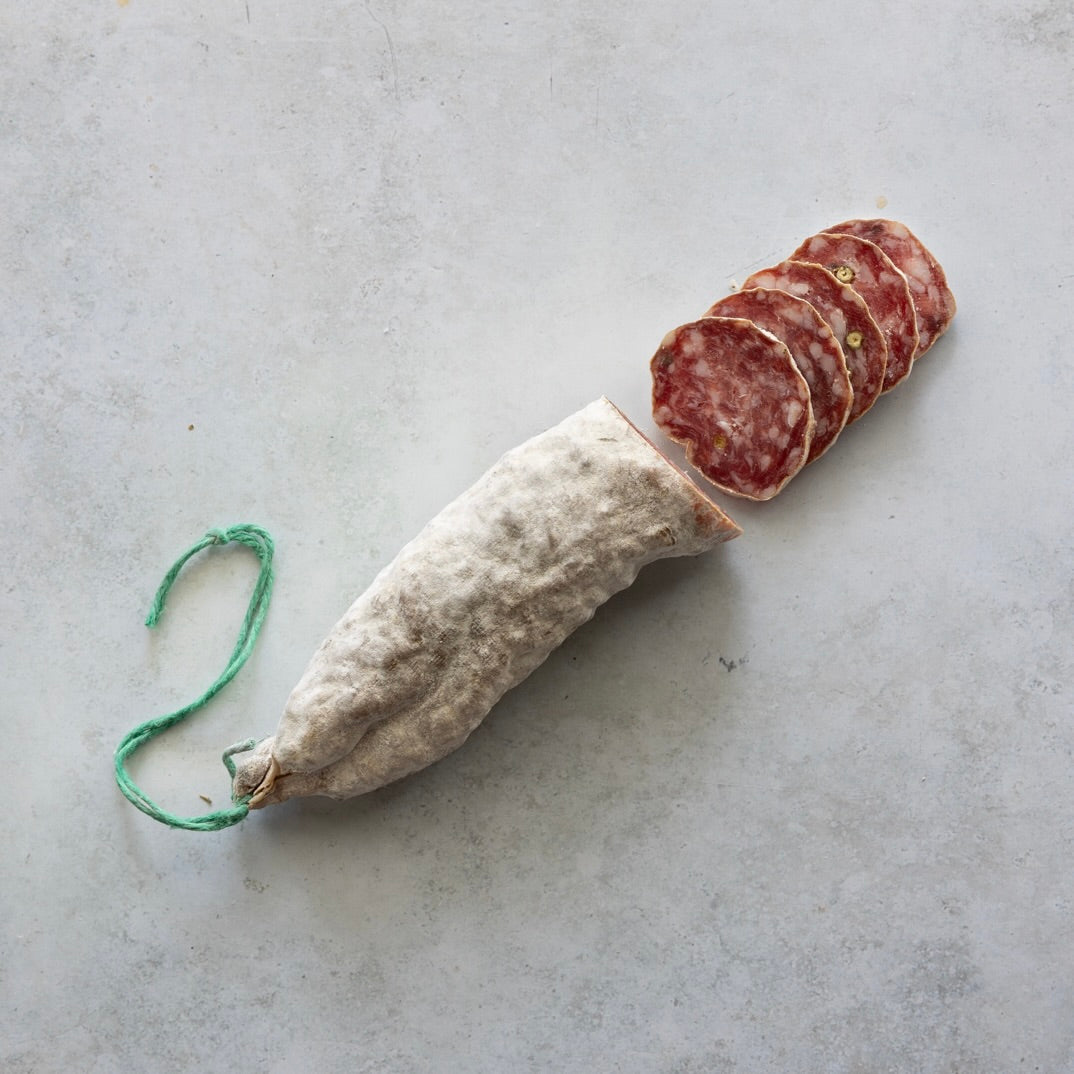 TARGE PURE PORK SAUCISSON WITH GREEN PEPPERCORN | FINE & WILD UK