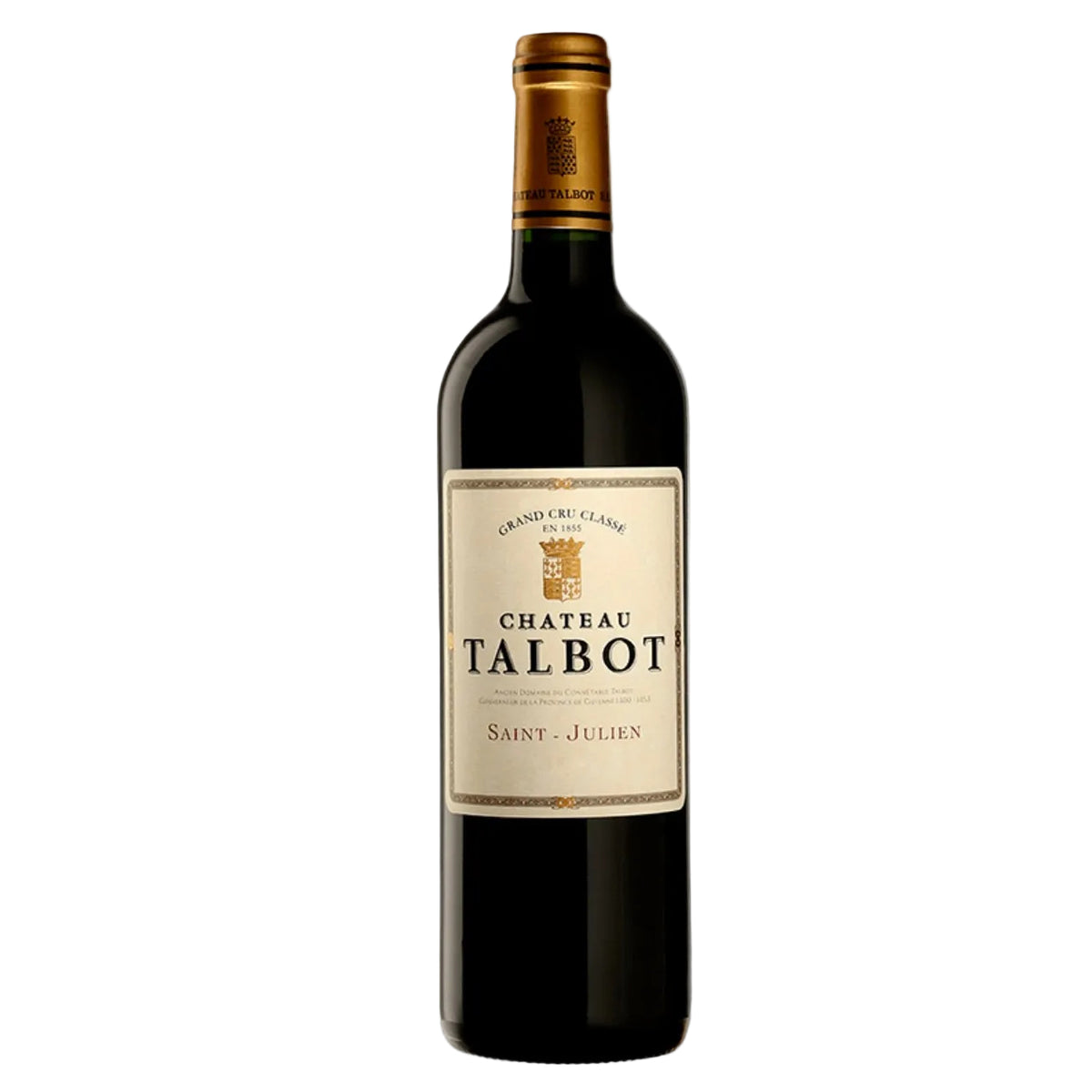 Château Talbot Saint-Julien 2015 red wine bottle, a Fourth Growth Bordeaux with notes of blackcurrant and cedar, available at FINE & WILD.