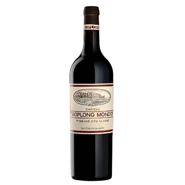 Chateau Troplong Mondot 2011 Saint-Émilion Grand Cru red wine bottle with cream label and gold accents, available at FINE & WILD UK.