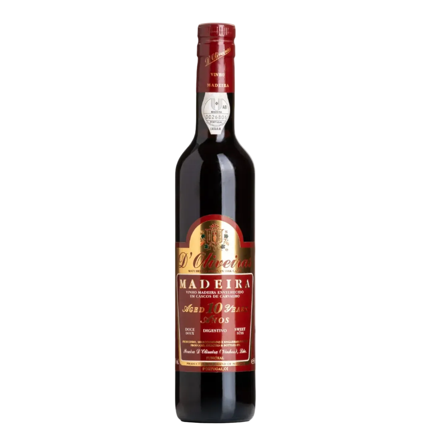 D Oliveiras Madeira Half Bottle Sweet Wine