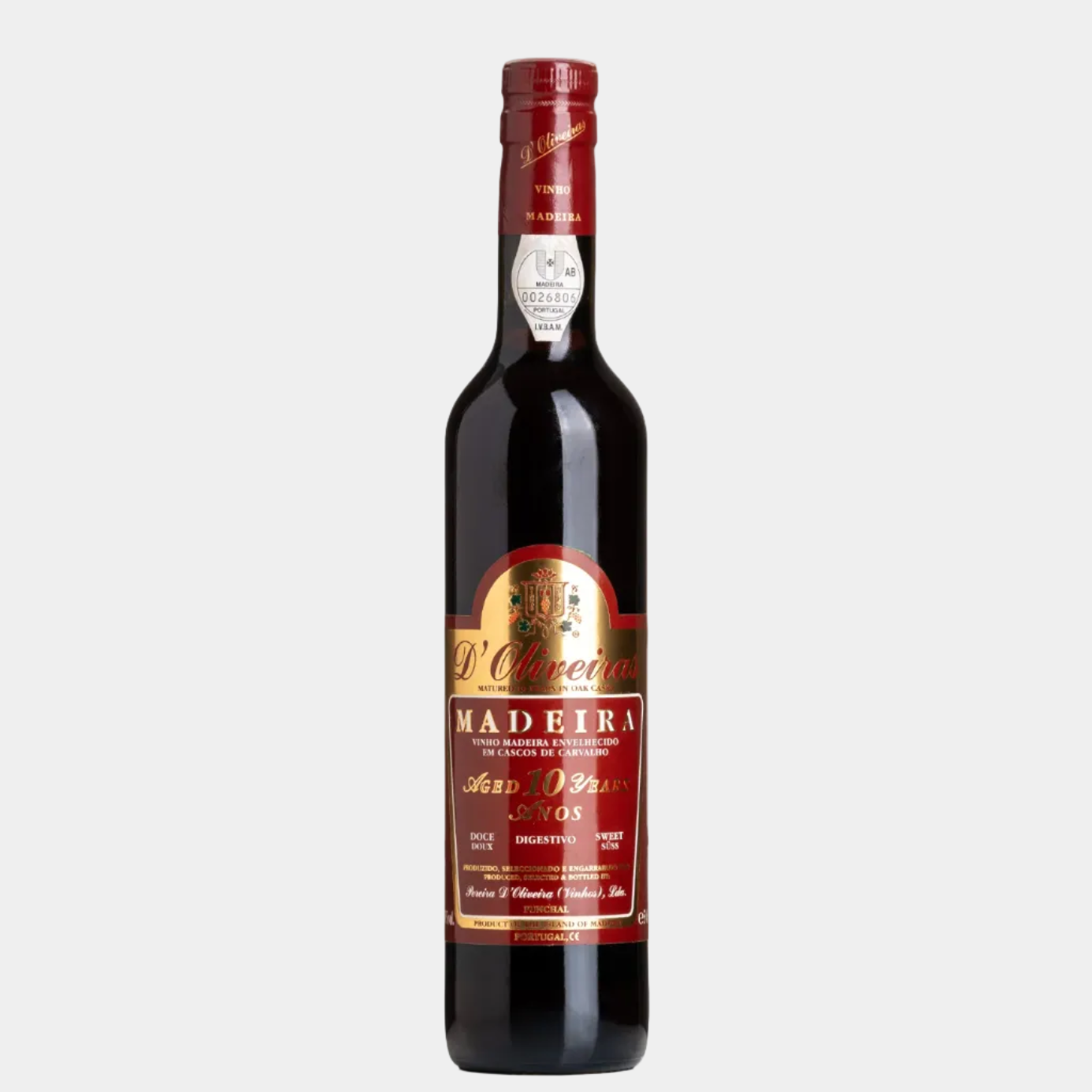 D Oliveiras Madeira Half Bottle Sweet Wine