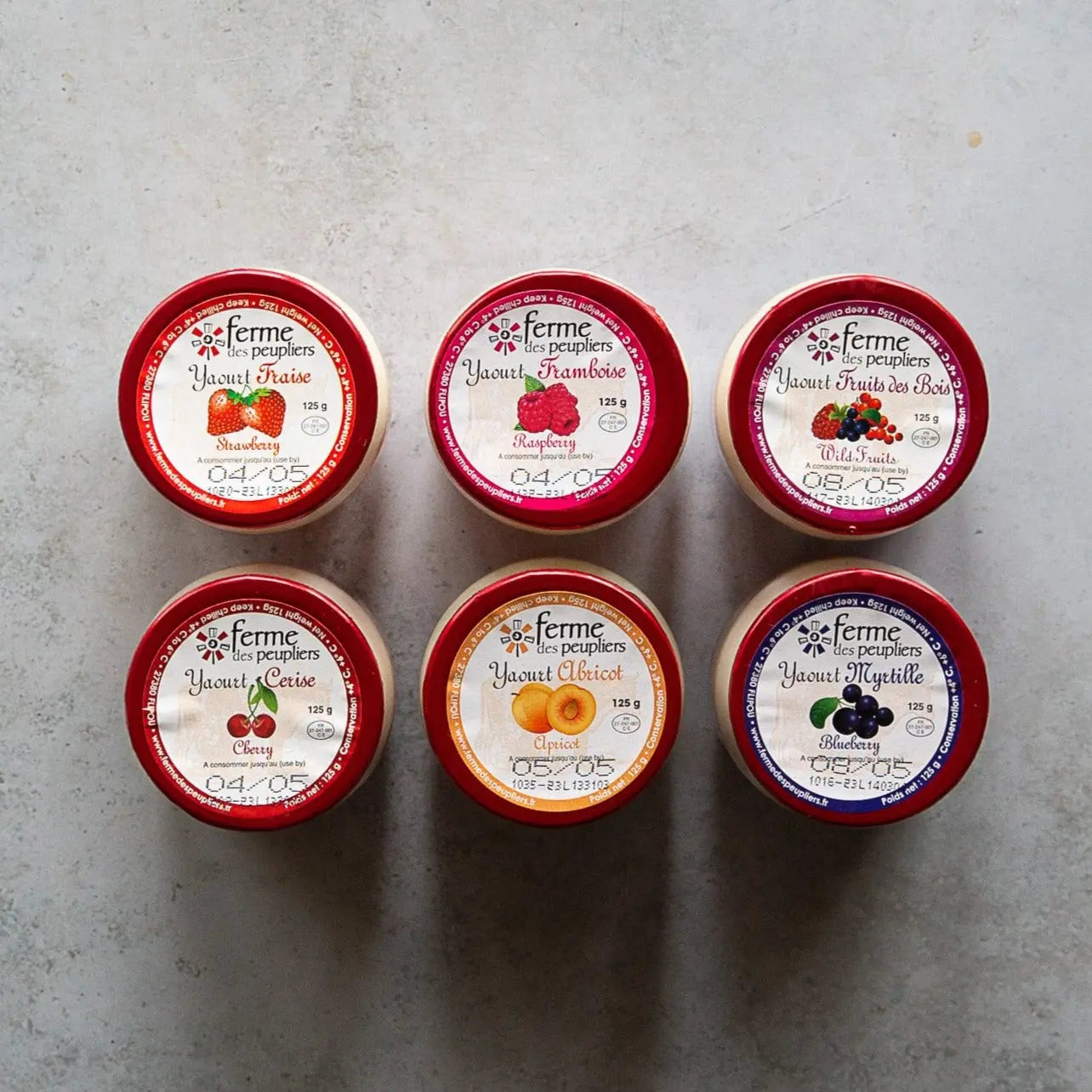 FERME DES PEUPLIERS YOGURTS WITH FRUIT COMPOTE x 6