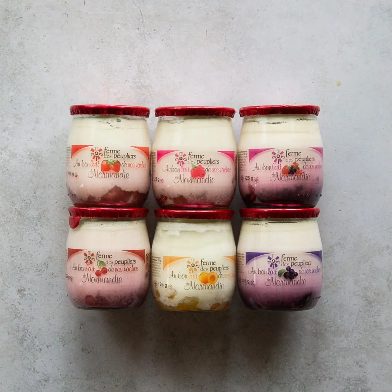 FERME DES PEUPLIERS YOGURTS WITH FRUIT COMPOTE x 6