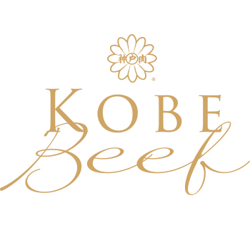 Kobe Beef logo in gold on a white background
