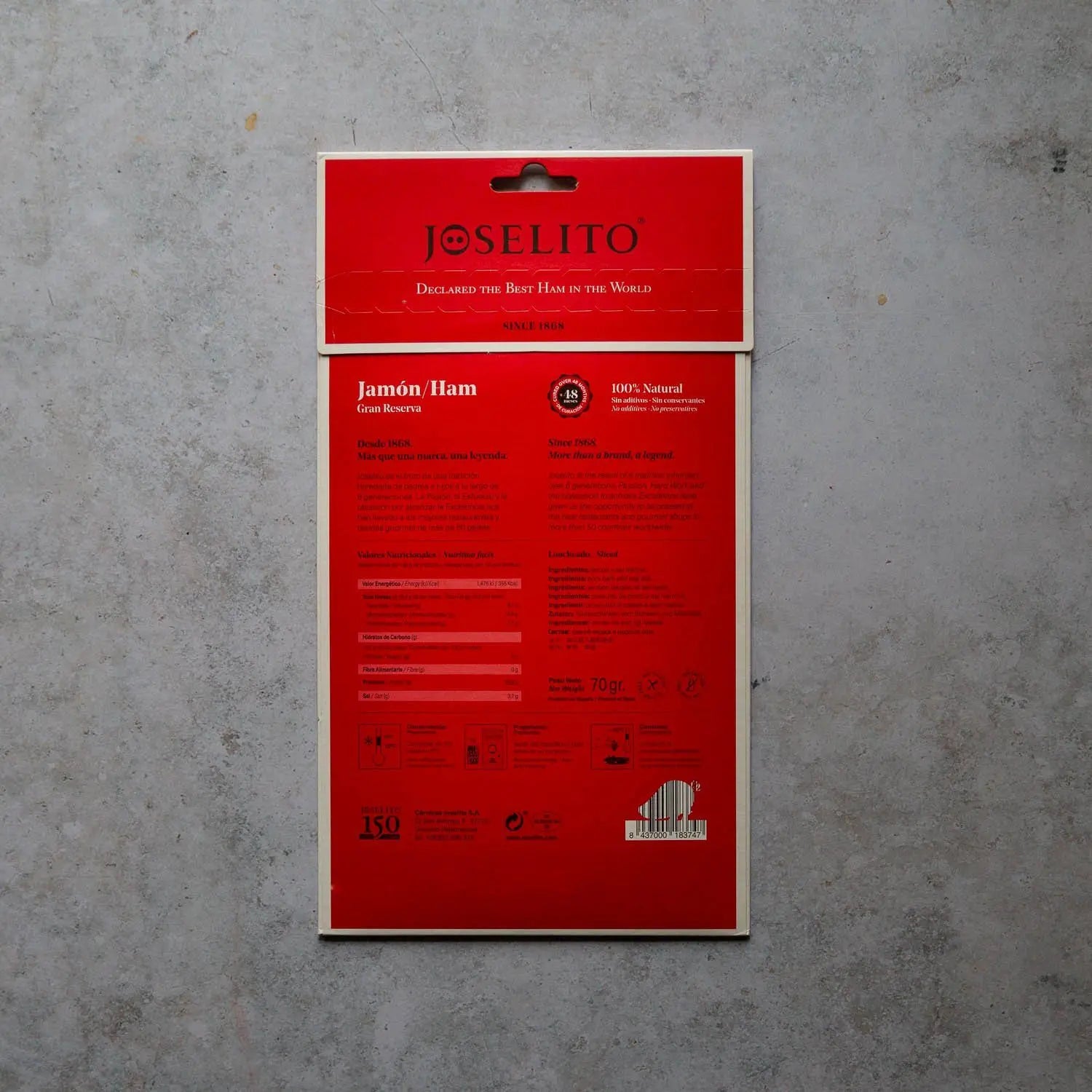 joselito jamon iberico sliced