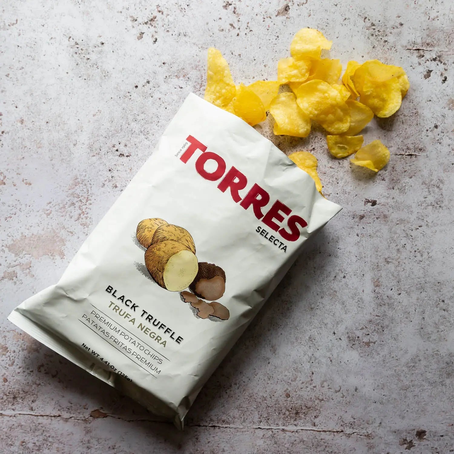 TORRES BLACK TRUFFLE CRISPS 5 X 125G BAGS 